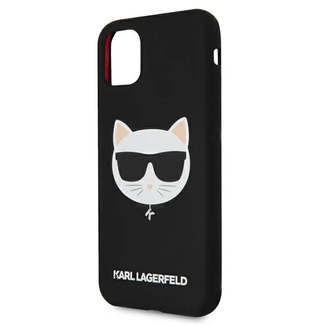 Чехол Karl Lagerfeld Silicone Choupette для iPhone 11 Black (KLHCN61SLCHBK)