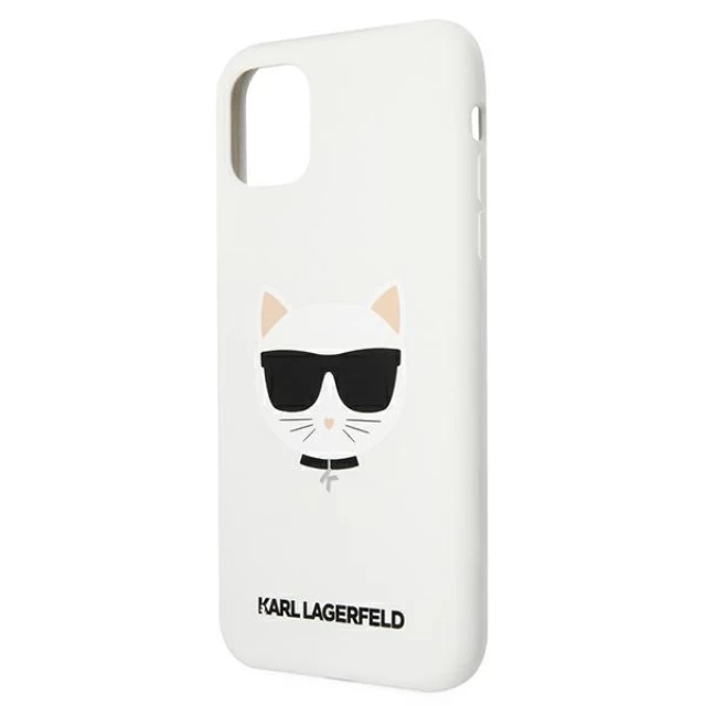 Чехол Karl Lagerfeld Silicone Choupette для iPhone 11 White (KLHCN61SLCHWH)