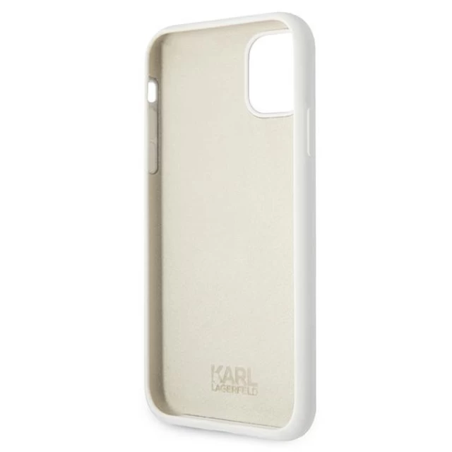 Чехол Karl Lagerfeld Silicone Choupette для iPhone 11 White (KLHCN61SLCHWH)