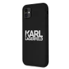 Чехол Karl Lagerfeld Silicone Stack Logo для iPhone 11 Black (KLHCN61SLKLRBK)