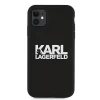 Чехол Karl Lagerfeld Silicone Stack Logo для iPhone 11 Black (KLHCN61SLKLRBK)