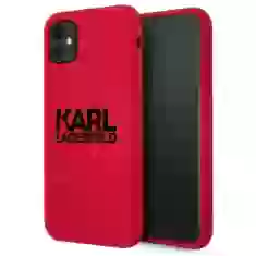 Чехол Karl Lagerfeld Silicone Stack Logo для iPhone 11 Red (KLHCN61SLKLRE)