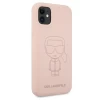 Чехол Karl Lagerfeld Silicone Ikonik Outline для iPhone 11 Pink (KLHCN61SILTTPI)