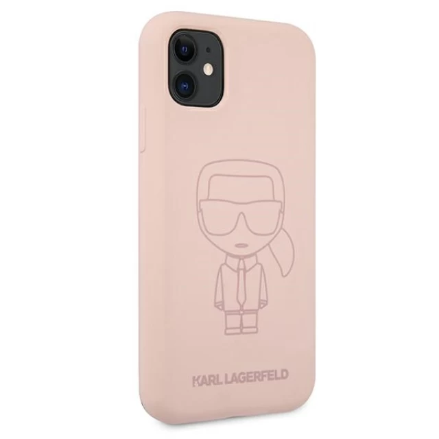 Чохол Karl Lagerfeld Silicone Ikonik Outline для iPhone 11 Pink (KLHCN61SILTTPI)