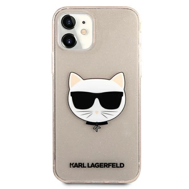 Чохол Karl Lagerfeld Glitter Choupette для iPhone 12 mini Gold (KLHCP12SCHTUGLGO)