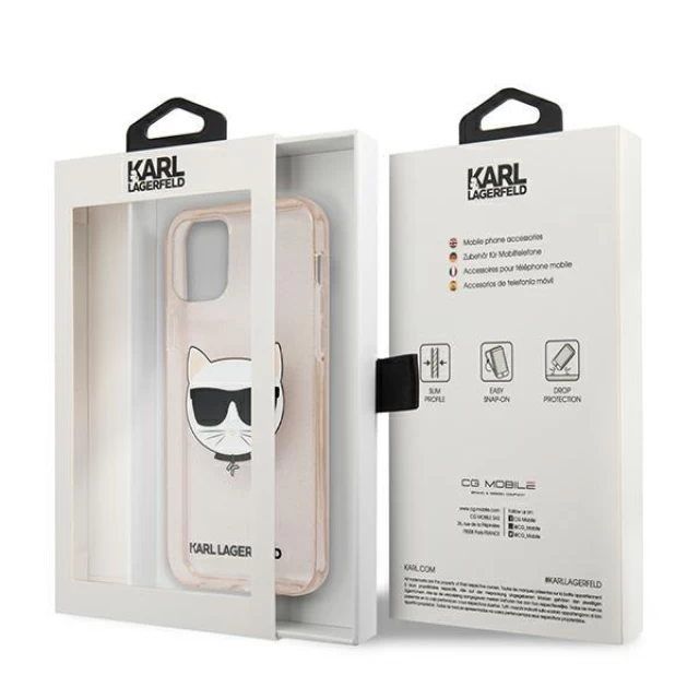 Чехол Karl Lagerfeld Glitter Choupette для iPhone 12 Pro Max Gold (KLHCP12LCHTUGLGO)