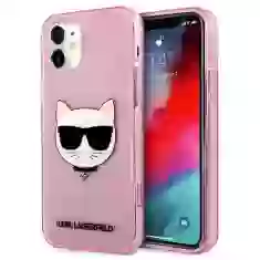 Чехол Karl Lagerfeld Glitter Choupette для iPhone 12 mini Pink (KLHCP12SCHTUGLP)