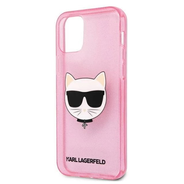 Чохол Karl Lagerfeld Glitter Choupette для iPhone 12 Pro Max Pink (KLHCP12LCHTUGLP)