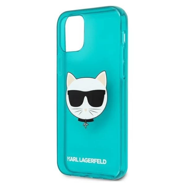 Чохол Karl Lagerfeld Glitter Choupette Fluo для iPhone 12 Pro Max Blue (KLHCP12LCHTRB)