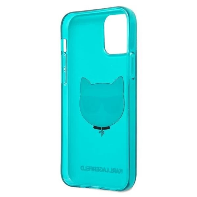 Чохол Karl Lagerfeld Glitter Choupette Fluo для iPhone 12 Pro Max Blue (KLHCP12LCHTRB)