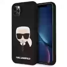 Чохол Karl Lagerfeld Silicone Karl's Head для iPhone 11 Black (KLHCN61SLKHBK)