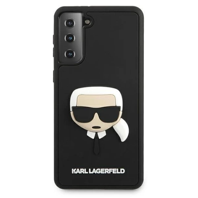 Чехол Karl Lagerfeld Karl's Head для Samsung Galaxy S21 Black (KLHCS21SKH3DBK)