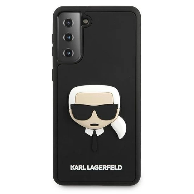 Чохол Karl Lagerfeld Karl's Head для Samsung Galaxy S21 Black (KLHCS21SKH3DBK)