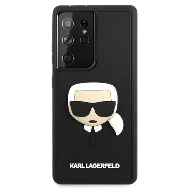 Чехол Karl Lagerfeld Karl's Head для Samsung Galaxy S21 Ultra Black (KLHCS21LKH3DBK)