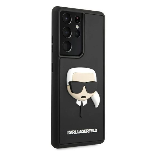 Чехол Karl Lagerfeld Karl's Head для Samsung Galaxy S21 Ultra Black (KLHCS21LKH3DBK)