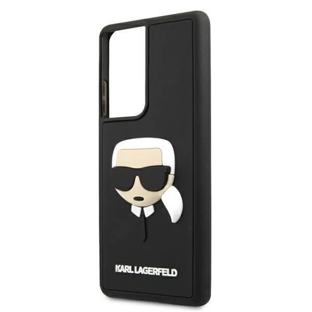 Чохол Karl Lagerfeld Karl's Head для Samsung Galaxy S21 Ultra Black (KLHCS21LKH3DBK)