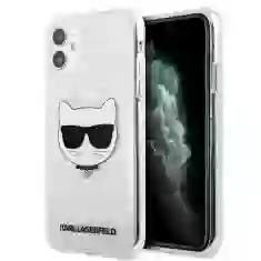 Чехол Karl Lagerfeld Glitter Choupette для iPhone 11 Silver (KLHCN61CHTUGLS)