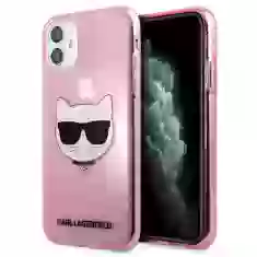 Чохол Karl Lagerfeld Glitter Choupette для iPhone 11 Pink (KLHCN61CHTUGLP)