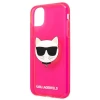 Чехол Karl Lagerfeld Glitter Choupette Fluo для iPhone 11 Pink (KLHCN61CHTRP)