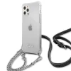 Чохол Guess 4G Silver Chain для iPhone 12 Pro Max Transparent (GUHCP12LKC4GSSI)
