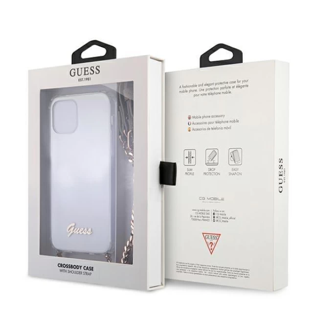 Чохол Guess 4G Gold Chain для iPhone 12 Pro Max Transparent (GUHCP12LKC4GSGO)