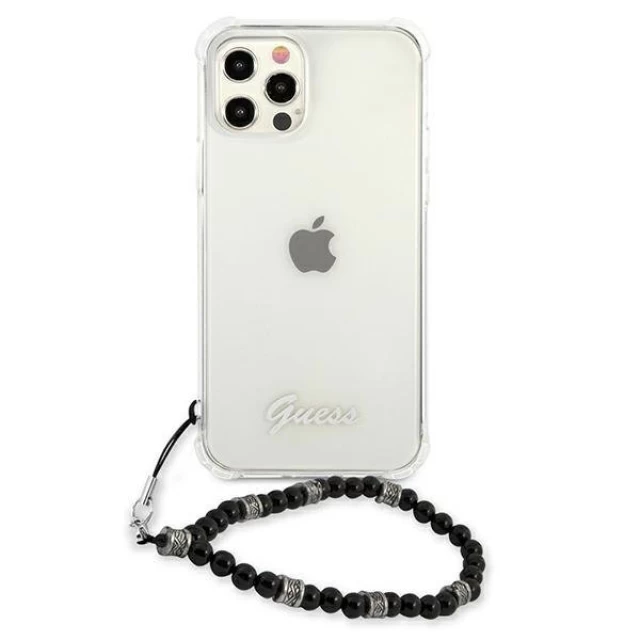 Чехол Guess Black Pearl для iPhone 12 | 12 Pro Transparent (GUHCP12MKPSBK)
