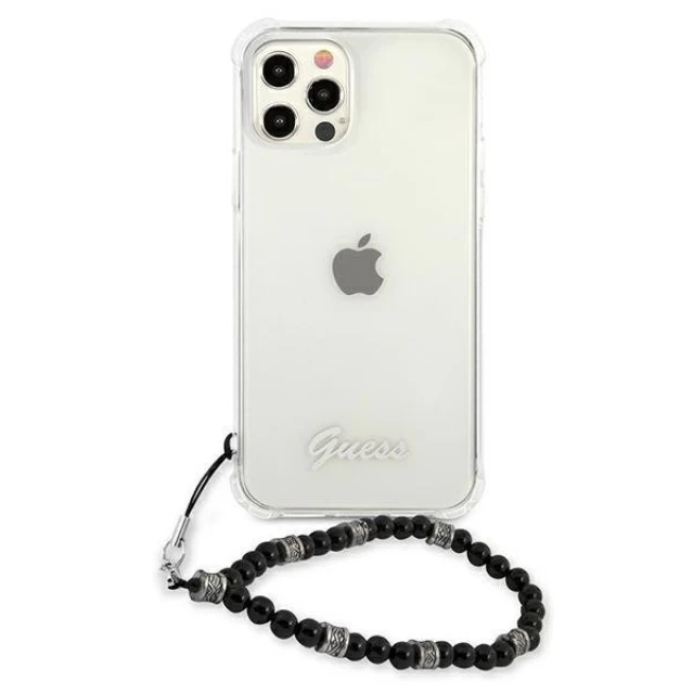Чехол Guess Black Pearl для iPhone 12 Pro Max Transparent (GUHCP12LKPSBK)