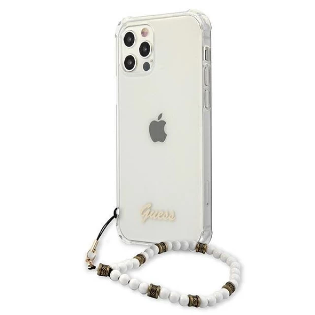 Чехол Guess White Pearl для iPhone 12 | 12 Pro Transparent (GUHCP12MKPSWH)