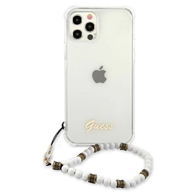 Чохол Guess White Pearl для iPhone 12 | 12 Pro Transparent (GUHCP12MKPSWH)