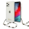 Чехол Guess White Pearl для iPhone 12 Pro Max Transparent (GUHCP12LKPSWH)