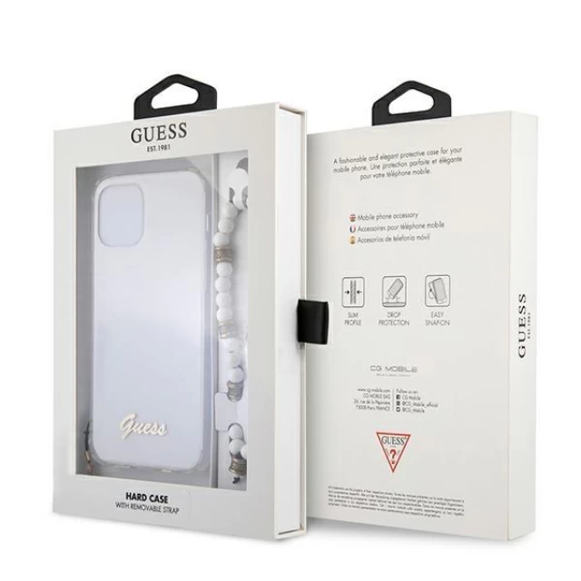Чохол Guess White Pearl для iPhone 12 Pro Max Transparent (GUHCP12LKPSWH)