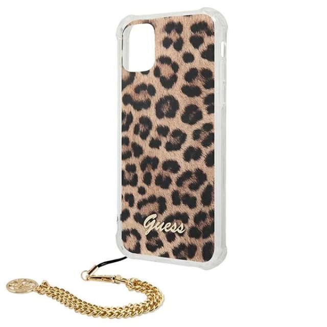 Чехол Guess Gold Chain для iPhone 12 | 12 Pro Leopard (GUHCP12MKSLEO)