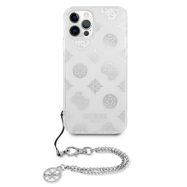 Чохол Guess Peony Chain Collection для iPhone 12 | 12 Pro Silver (GUHCP12MKSPESI)