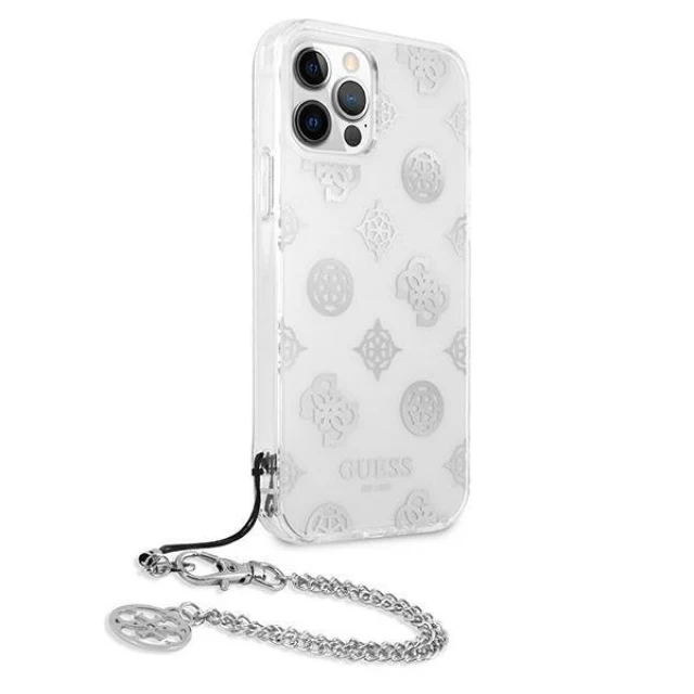 Чехол Guess Peony Chain Collection для iPhone 12 | 12 Pro Silver (GUHCP12MKSPESI)