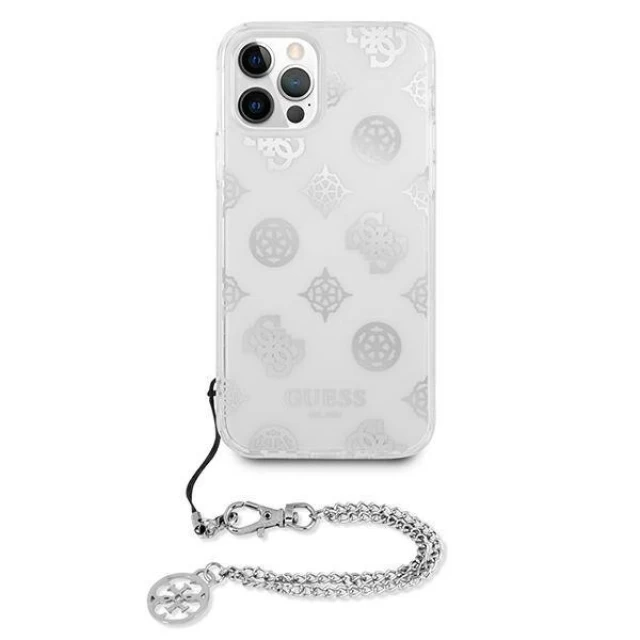 Чехол Guess Peony Chain Collection для iPhone 12 Pro Max Silver (GUHCP12LKSPESI)