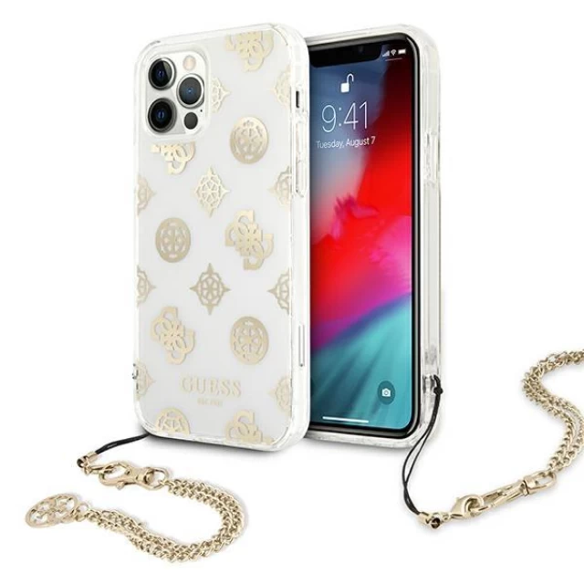 Чохол Guess Peony Chain Collection для iPhone 12 Pro Max Gold (GUHCP12LKSPEGO)