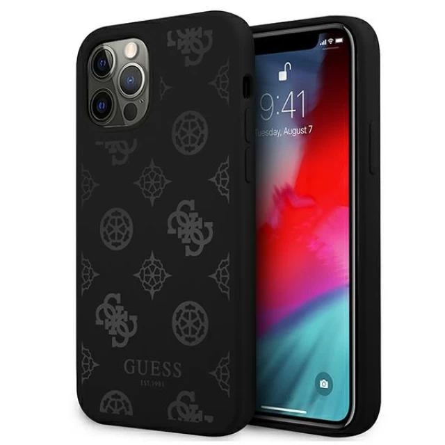 Чохол Guess Peony Collection для iPhone 12 | 12 Pro Black (GUHCP12MLSPEBK)