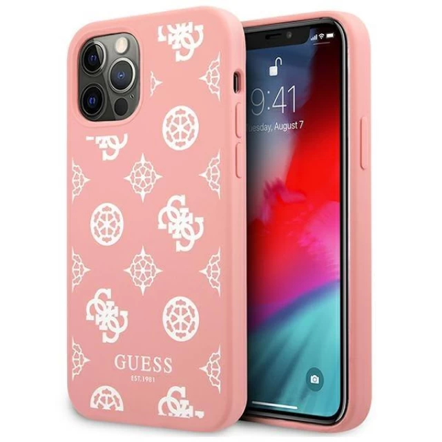 Чохол Guess Peony Collection для iPhone 12 | 12 Pro Pink (GUHCP12MLSPEWPI)