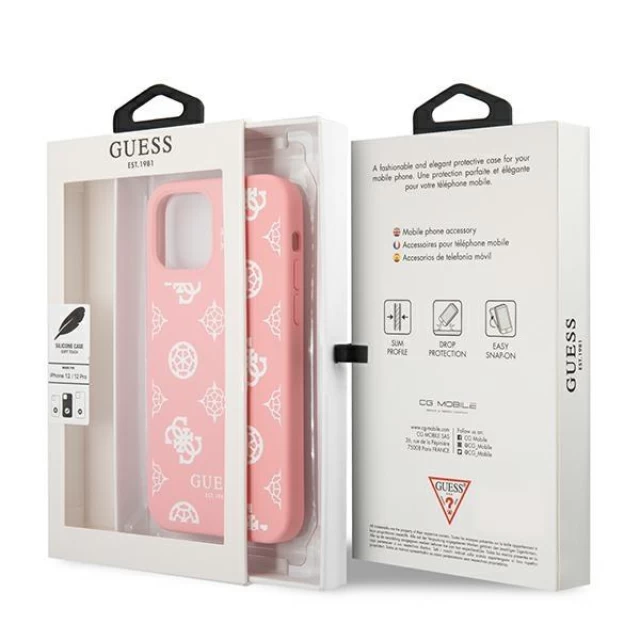 Чехол Guess Peony Collection для iPhone 12 | 12 Pro Pink (GUHCP12MLSPEWPI)