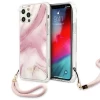 Чехол Guess Marble Collection для iPhone 12 | 12 Pro Pink (GUHCP12MKSMAPI)