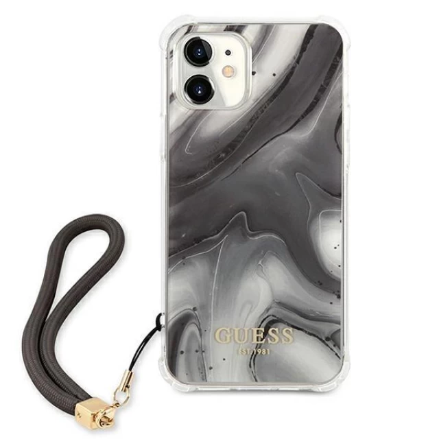 Чохол Guess Marble Collection для iPhone 12 mini Grey (GUHCP12SKSMAGR)