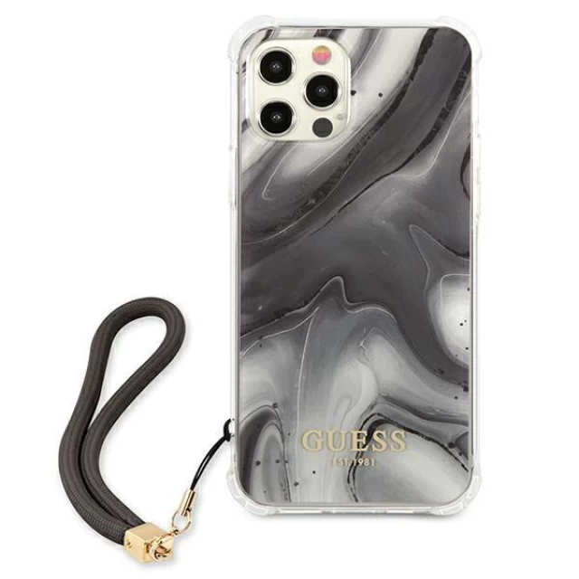 Чехол Guess Marble Collection для iPhone 12 | 12 Pro Grey (GUHCP12MKSMAGR)