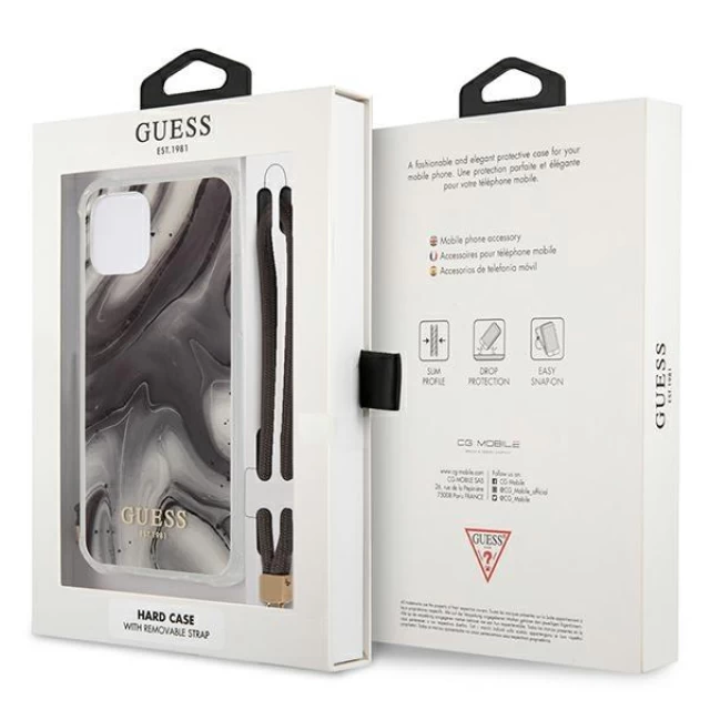 Чохол Guess Marble Collection для iPhone 12 | 12 Pro Grey (GUHCP12MKSMAGR)