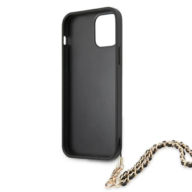 Чохол Guess Saffiano Chain для iPhone 12 Pro Max Black (GUHCP12LSASGBK)