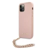 Чохол Guess Saffiano Chain для iPhone 12 Pro Max Pink (GUHCP12LSASGPI)