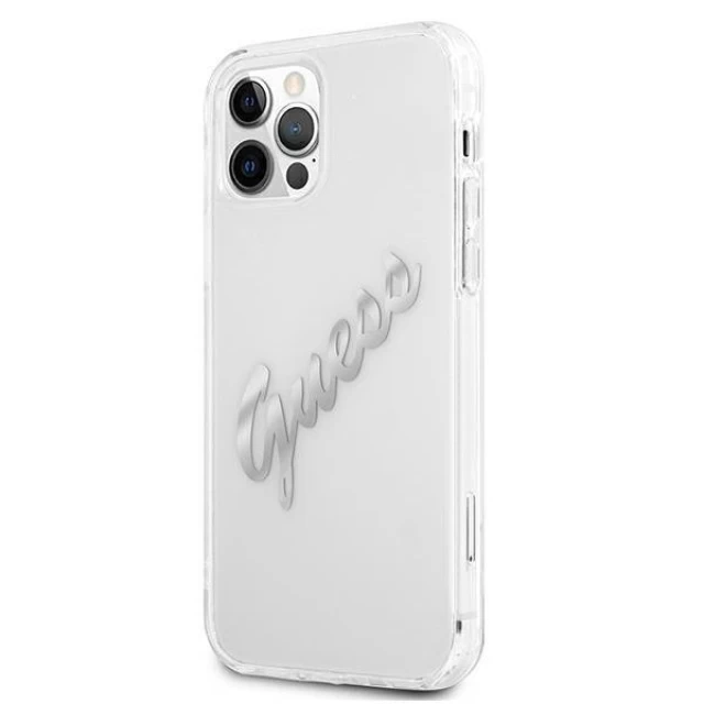 Чохол Guess Vintage Script для iPhone 12 Pro Max Transparent (GUHCP12LKTRSVSI)