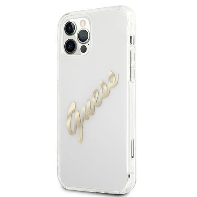 Чехол Guess Vintage Script для iPhone 12 | 12 Pro Transparent (GUHCP12MKTRSVGO)