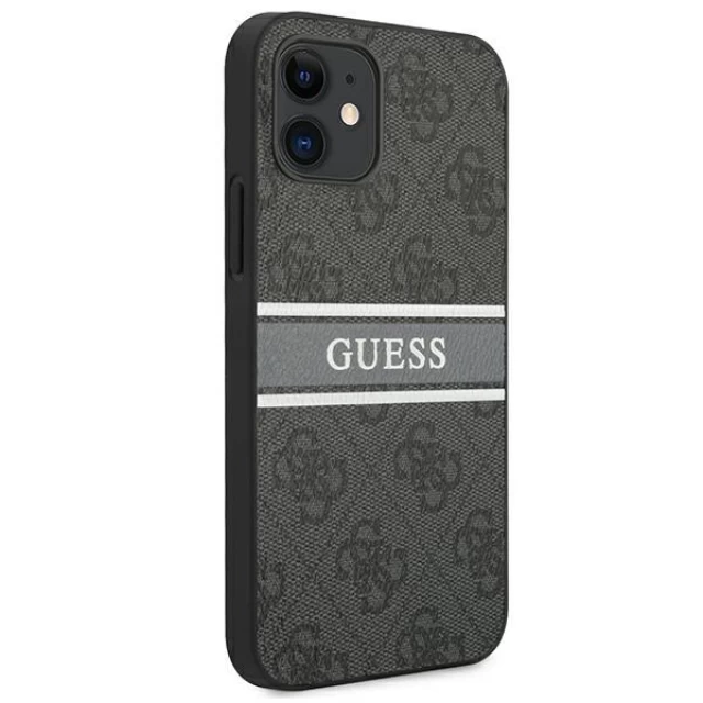 Чехол Guess 4G Stripe для iPhone 12 mini Grey (GUHCP12S4GDGR)