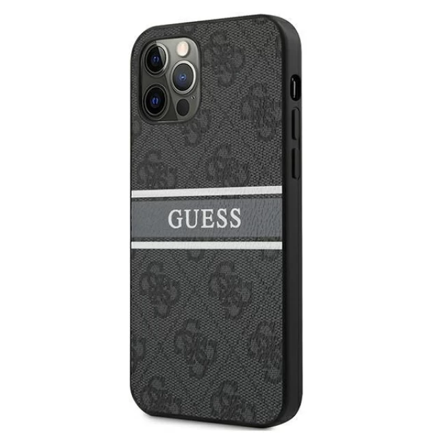 Чехол Guess 4G Stripe для iPhone 12 | 12 Pro Grey (GUHCP12M4GDGR)