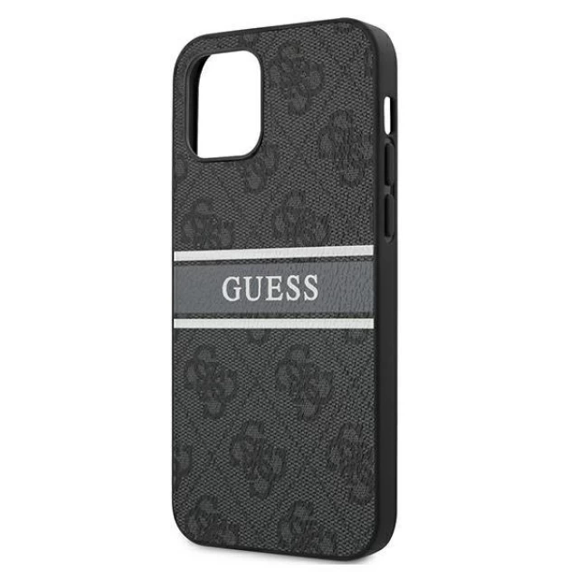 Чохол Guess 4G Stripe для iPhone 12 | 12 Pro Grey (GUHCP12M4GDGR)